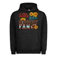 Pigment Black little sister biggest fan american football Urban Hoodie - HRA Design Shop