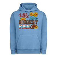 Pigment Pebble Blue little sister biggest fan american football Urban Hoodie - HRA Design Shop