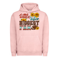 Pigment Salmon little sister biggest fan american football Urban Hoodie - HRA Design Shop