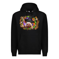 Black halloween pig Premium Hoodie - CowhideDigitalArt