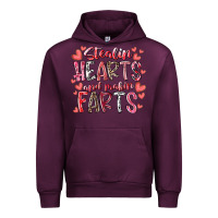 Mauve Wine stealin hearts and makin farts Urban Hoodie - RacoonDesign