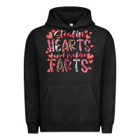 Pigment Black stealin hearts and makin farts Urban Hoodie - RacoonDesign