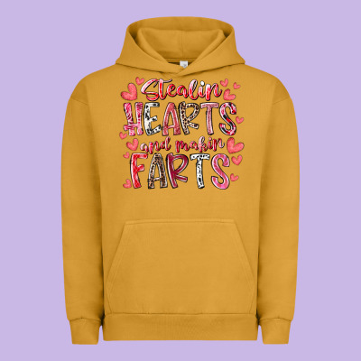 Stealin Hearts And Makin Farts Urban Hoodie Designed By Racoondesign