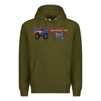 Army Green all american boy libbey glass Premium Hoodie - HRA Design Shop