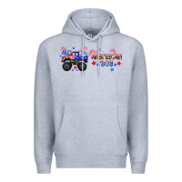 Heather Grey all american boy libbey glass Premium Hoodie - HRA Design Shop