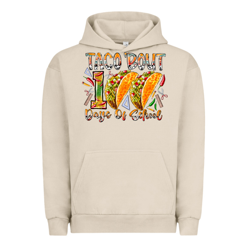 Taco Bout 100 Days Of School Urban Hoodie by RacoonDesign | Teevron