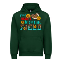 Forest Green my heart is on that field american football Urban Hoodie - HRA Design Shop
