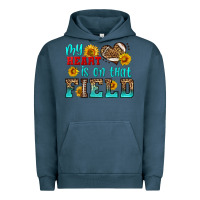 Pigment Midnight Navy my heart is on that field american football Urban Hoodie - HRA Design Shop