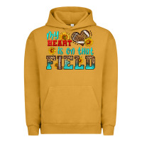 Pigment Peanut Butter my heart is on that field american football Urban Hoodie - HRA Design Shop
