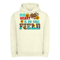 Pigment Pistachio my heart is on that field american football Urban Hoodie - HRA Design Shop