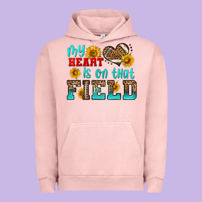 My Heart Is On That Field American Football Urban Hoodie Designed By Hra Design Shop
