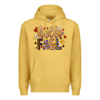 Antique Gold hello fall Premium Hoodie - CowhideDigitalArt