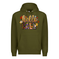 Army Green hello fall Premium Hoodie - CowhideDigitalArt