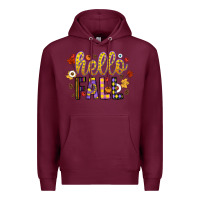 Burgundy hello fall Premium Hoodie - CowhideDigitalArt