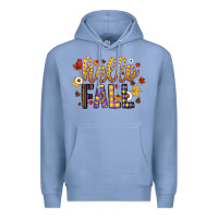 Colony Blue hello fall Premium Hoodie - CowhideDigitalArt