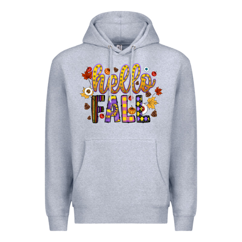 Hello Fall Premium Hoodie by CowhideDigitalArt | Teevron