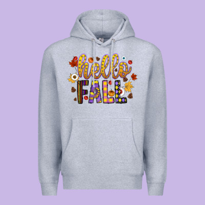 Hello Fall Premium Hoodie Designed By Cowhidedigitalart