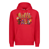 Red hello fall Premium Hoodie - CowhideDigitalArt