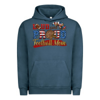 Pigment Midnight Navy loud and proud football mom Urban Hoodie - HRA Design Shop
