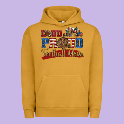 Loud And Proud Football Mom Urban Hoodie Designed By Hra Design Shop