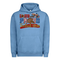 Pigment Pebble Blue loud and proud football mom Urban Hoodie - HRA Design Shop