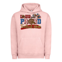 Pigment Salmon loud and proud football mom Urban Hoodie - HRA Design Shop