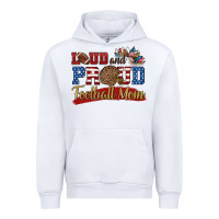 White loud and proud football mom Urban Hoodie - HRA Design Shop