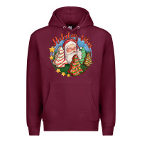 Burgundy holiday vibes Premium Hoodie - FaDigitalArtStudio
