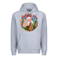 Heather Grey holiday vibes Premium Hoodie - FaDigitalArtStudio