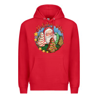 Red holiday vibes Premium Hoodie - FaDigitalArtStudio