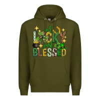 Army Green Not lucky just blessed st. patricks day Premium Hoodie - Neo Western