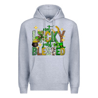 Heather Grey Not lucky just blessed st. patricks day Premium Hoodie - Neo Western