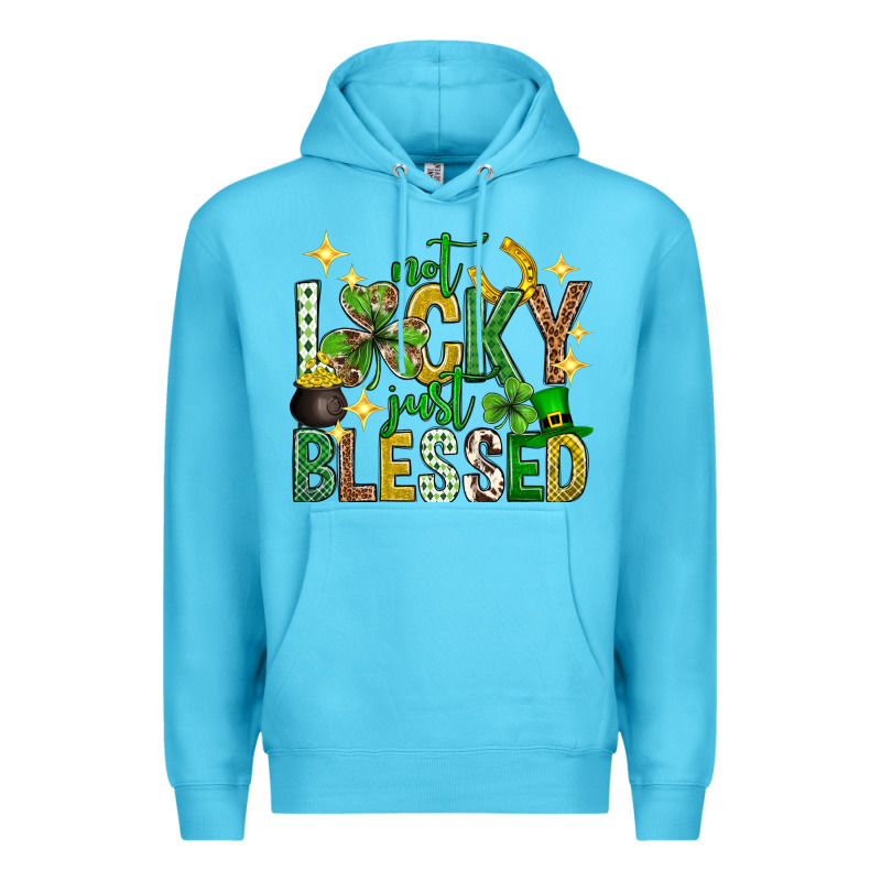 Not Lucky Just Blessed St. Patricks Day Premium Hoodie by Neo Western | Teevron