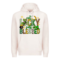Pale Pink Not lucky just blessed st. patricks day Premium Hoodie - Neo Western