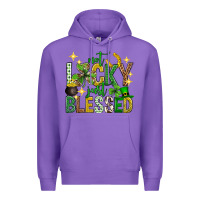 Purple Not lucky just blessed st. patricks day Premium Hoodie - Neo Western