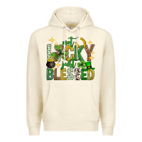 Sandshell Not lucky just blessed st. patricks day Premium Hoodie - Neo Western