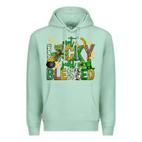 Seafoam Not lucky just blessed st. patricks day Premium Hoodie - Neo Western