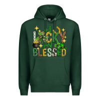 Sports Green Not lucky just blessed st. patricks day Premium Hoodie - Neo Western