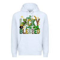 White Not lucky just blessed st. patricks day Premium Hoodie - Neo Western
