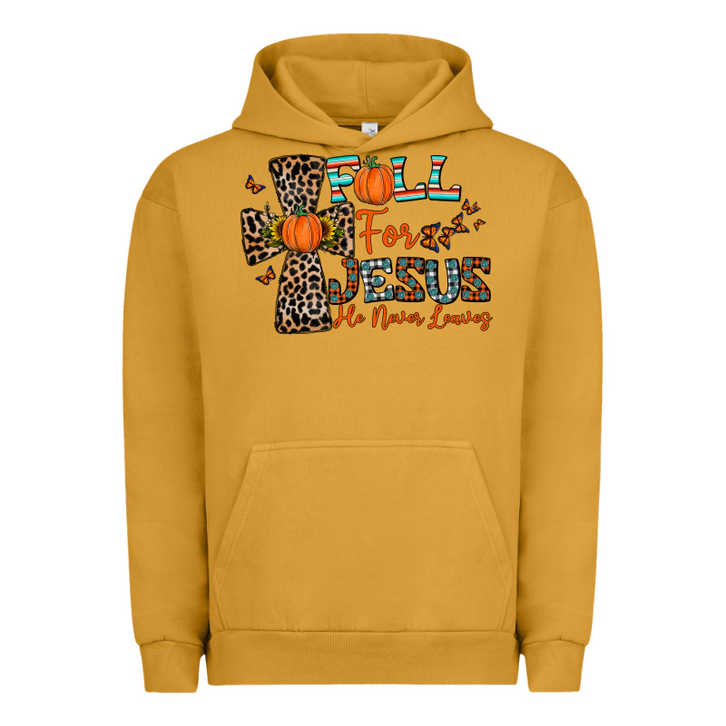 Fall For Jesus He Never Leaves Urban Hoodie by CowhideDigitalArt | Teevron