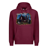 Burgundy farm life2 Premium Hoodie - SublimationCraftShop
