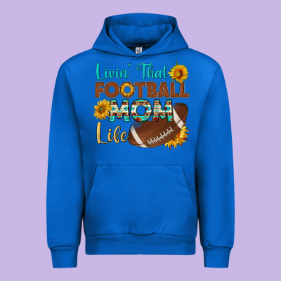 Livin' That Football Mom Life Urban Hoodie Designed By Hra Design Shop