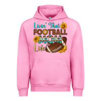 Fuchsia Pink livin' that football mom life Urban Hoodie - HRA Design Shop