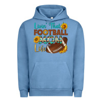 Pigment Pebble Blue livin' that football mom life Urban Hoodie - HRA Design Shop