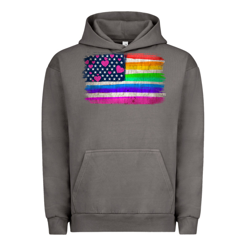 American Flag And Lgbt Flag  Background Urban Hoodie by HRA Design Shop | Teevron