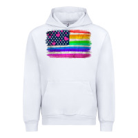 White american flag and lgbt flag  background Urban Hoodie - HRA Design Shop
