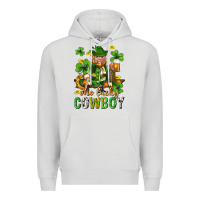 Dove Grey One lucky cowboy with st. patricks elf Premium Hoodie - Neo Western