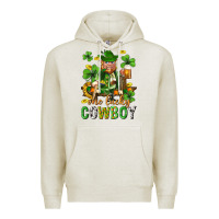 Oatmeal Heather One lucky cowboy with st. patricks elf Premium Hoodie - Neo Western