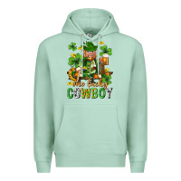 Seafoam One lucky cowboy with st. patricks elf Premium Hoodie - Neo Western