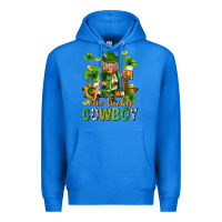 True Royal One lucky cowboy with st. patricks elf Premium Hoodie - Neo Western
